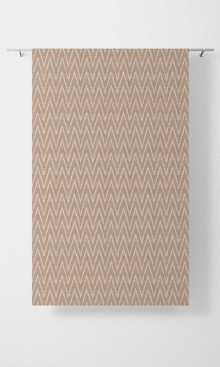 Chevron Print Home Textile Fabric Material By the Metre (Blush Pink/ White)