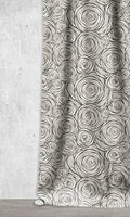 Printed Home Décor Fabric By the Metre (Black/ Milky White)