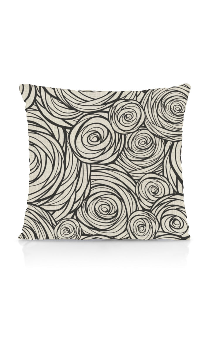 Printed Home Textile Fabric Material By the Metre (Black/ Milky White)