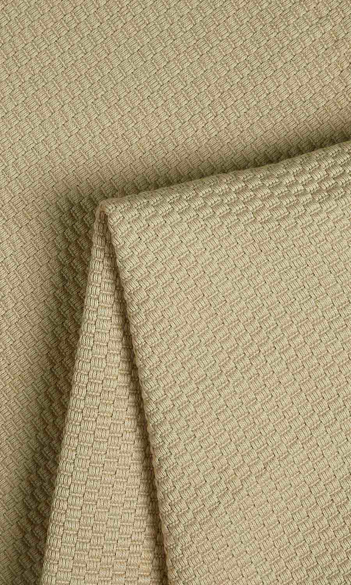 Cotton Pinch Pleat, Rod Pocket, Eyelet Curtains (Beige-Green)
