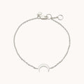 Crescent Moon Bracelet Silver in sterling silver
