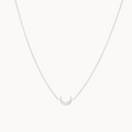 Crescent Moon Necklace Silver in sterling silver