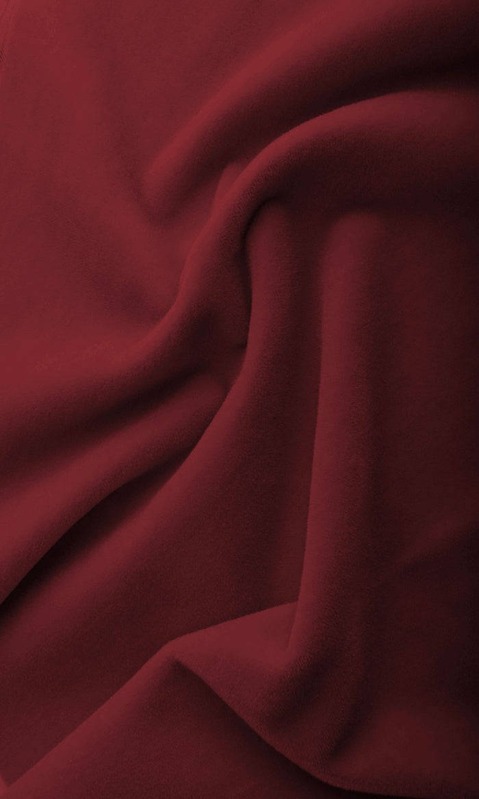 Velvet Home Textile Fabric Material By the Metre (Burgundy Red)