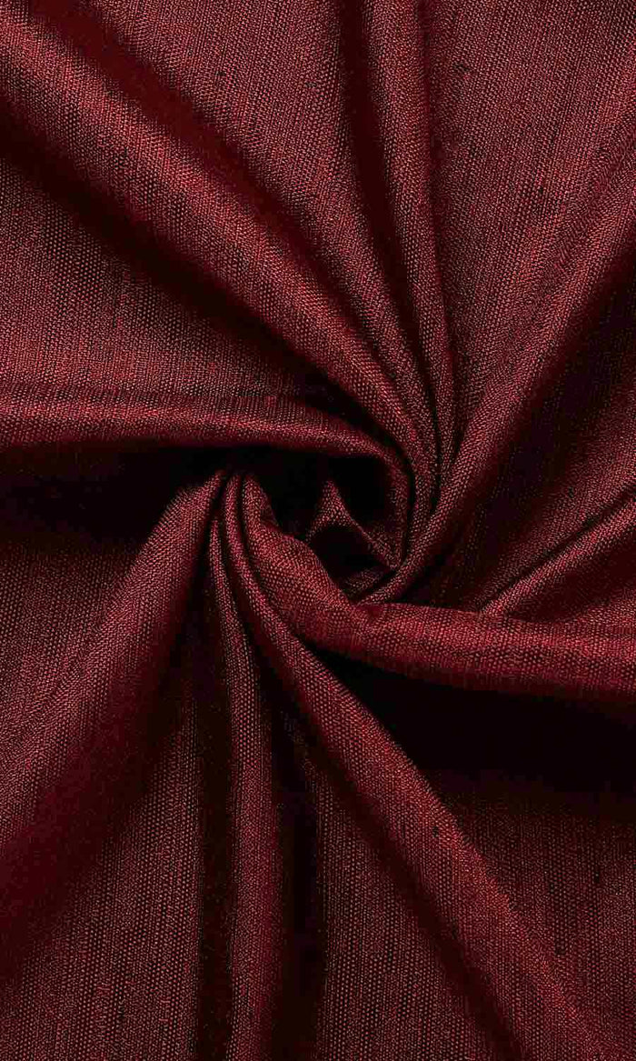 Faux Silk Home Décor Fabric By the Metre (Burgundy)