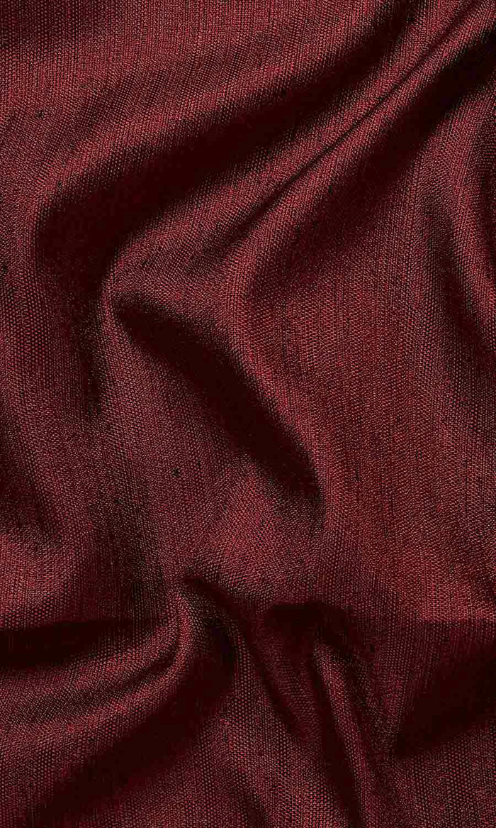 Faux Silk Window Treatments Fabric By the Metre (Burgundy)