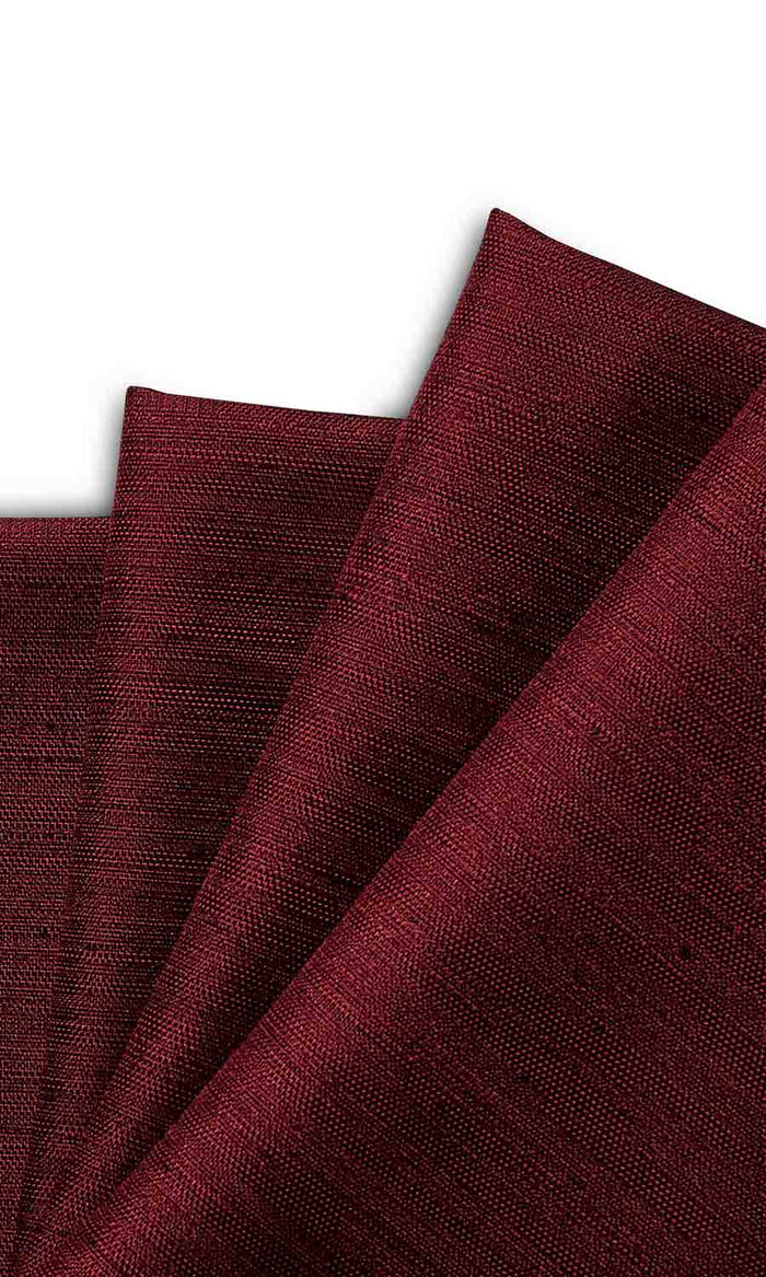 Faux Silk Home Textile Fabric Material By the Metre (Burgundy)