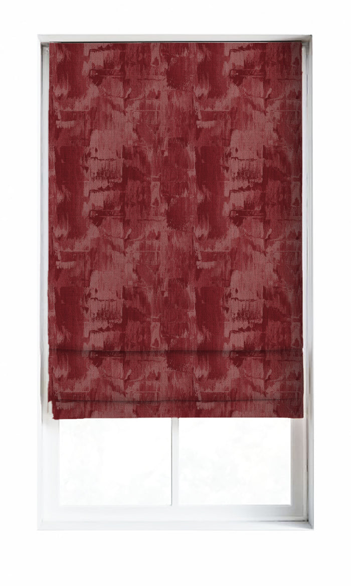 Watercolor Effect Striped Home Décor Fabric By the Metre (Red)