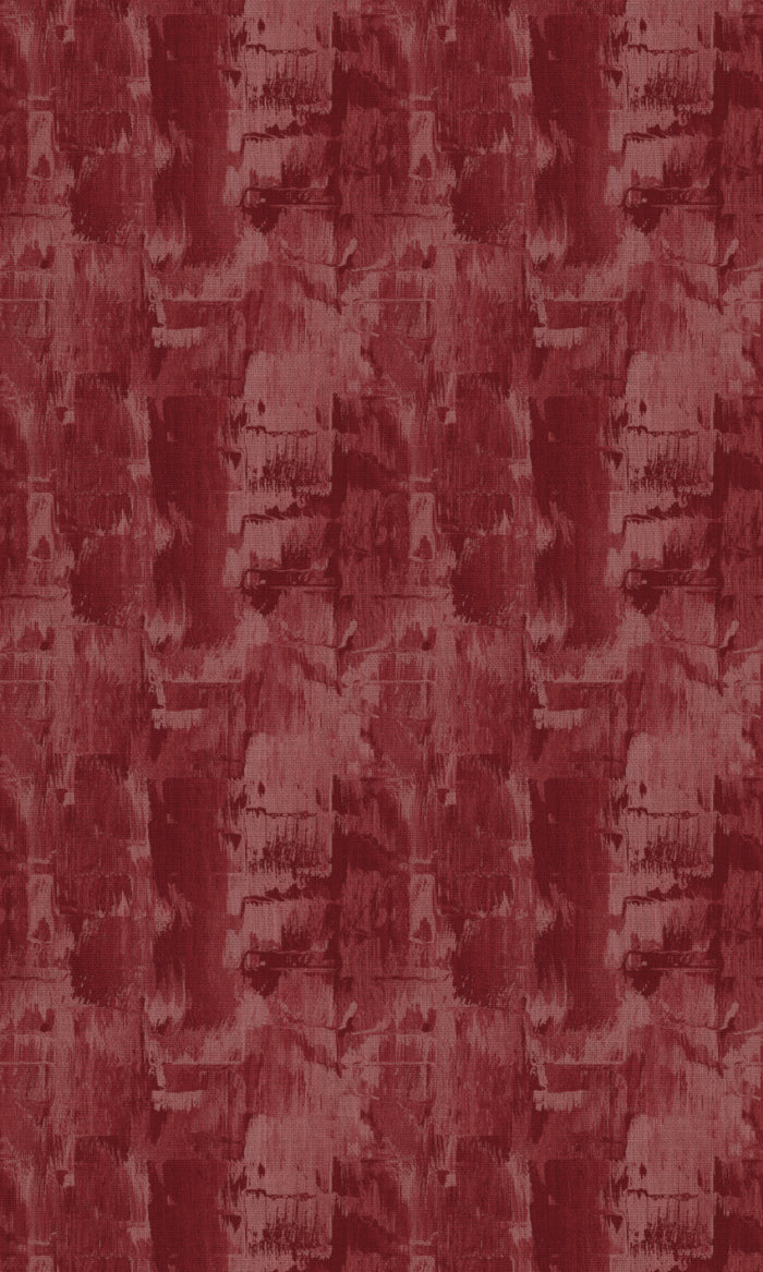 Watercolor Effect Striped Fabric Material By the Metre (Red)