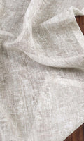 Textured Sheer Home Décor Fabric By the Metre (Ivory/ Greige)