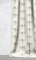 Dragonfly Print Home Décor Fabric By the Metre (Black/ White)