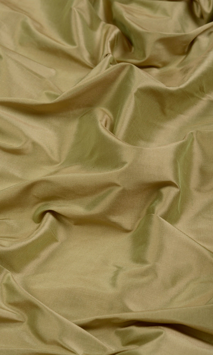Shantung Silk Fabric Material By the Metre (Moss Green)