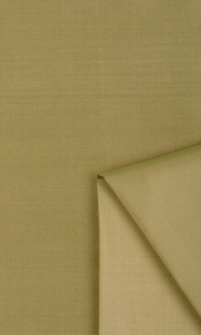 Shantung Silk Fabric By the Metre for Curtains & Drapes (Moss Green)