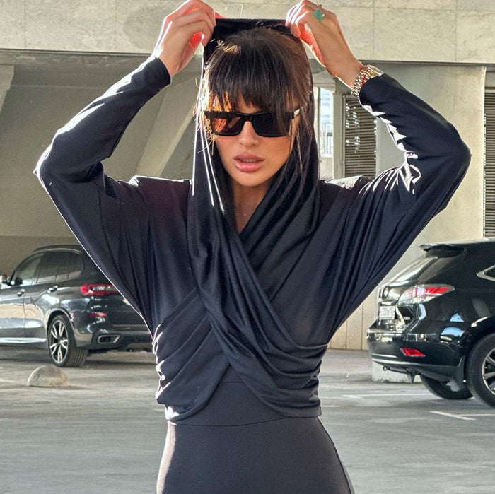 Cross-Tie Long Sleeve Top