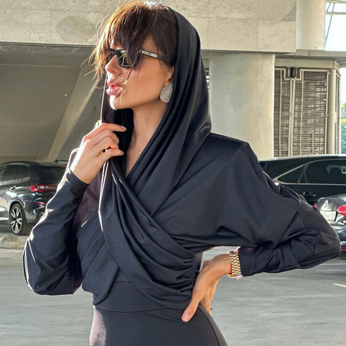 Cross-Tie Long Sleeve Top