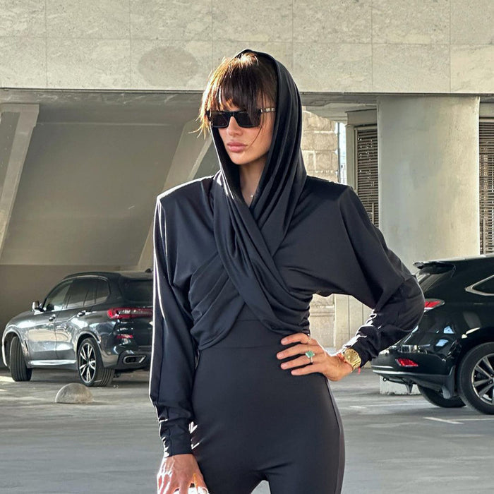 Cross-Tie Long Sleeve Top