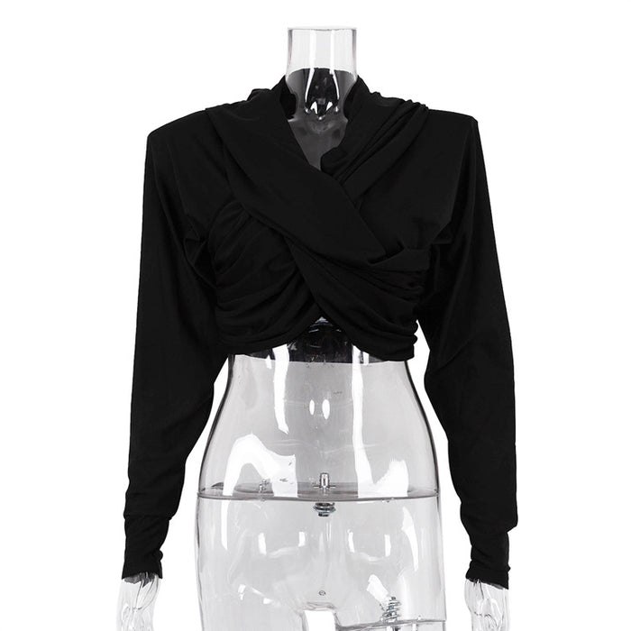 Cross-Tie Long Sleeve Top