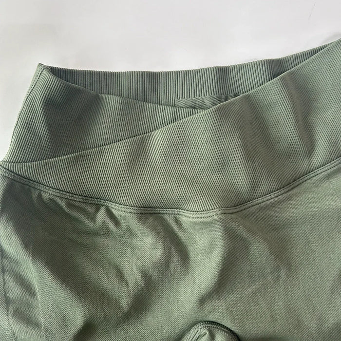 Crossover Flared Legging – Women's Seamless V-Waist Yoga Pants