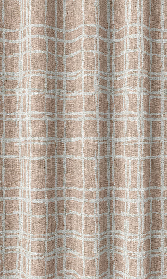 Abstract Print Home Décor Fabric By the Metre (Blush Pink/ White)