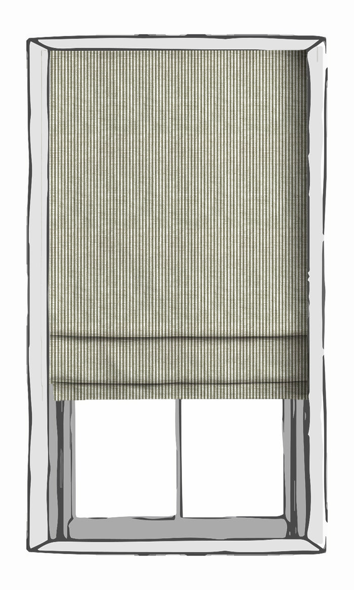 Striped Drapes (Olive Green/ White) Extra Long Short Wide