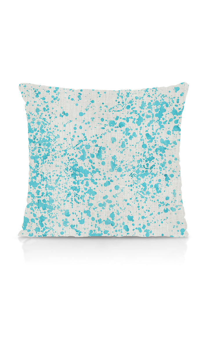 Abstract Print Home Textile Fabric Material By the Metre (Eggshell White/ Blue)