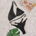 Crystal Diamond Embellished Bikini Set