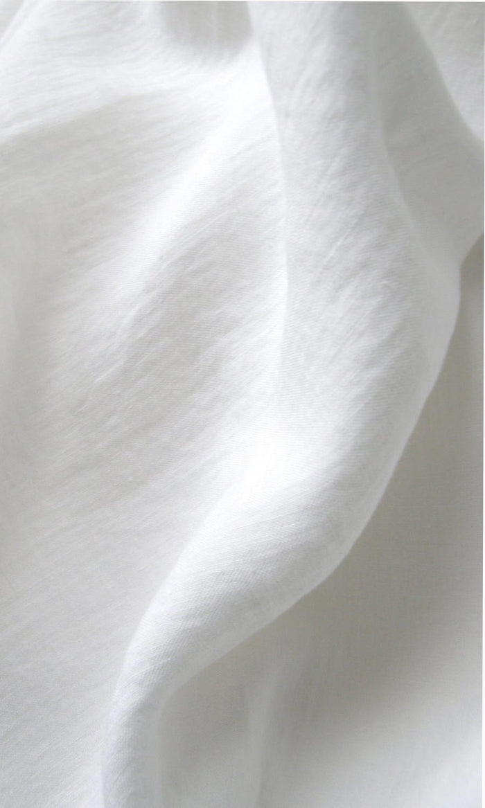Pure Linen Drapes for Living, Bedroom, Kitchen, Bathroom (White/ Ivory)