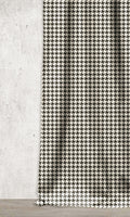 Geo-Print Home Décor Fabric By the Metre (Black/ Ivory)