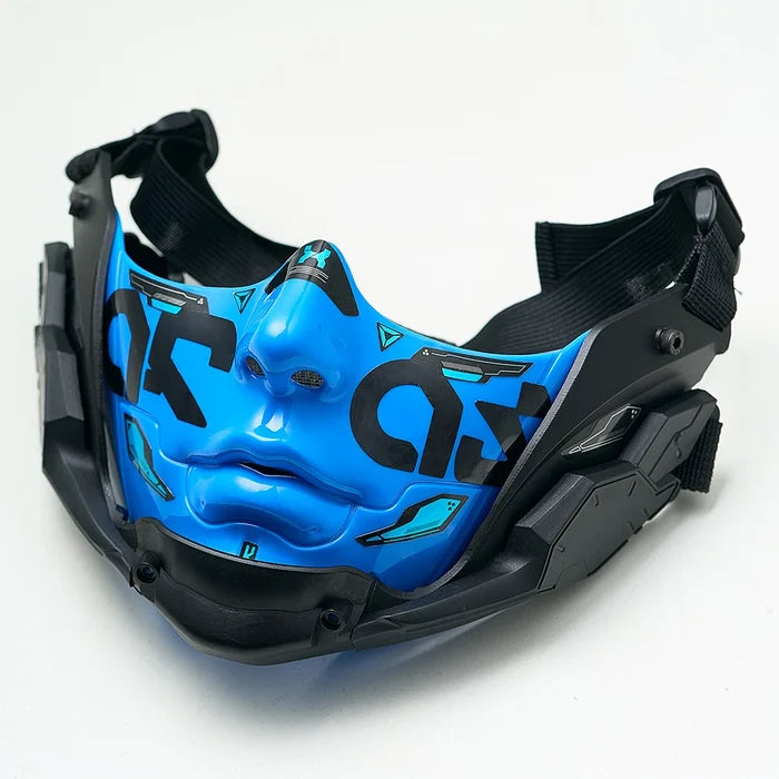 Cyberpunk Mecha Half Face Mask | Tactical Cosplay for Halloween & Raves
