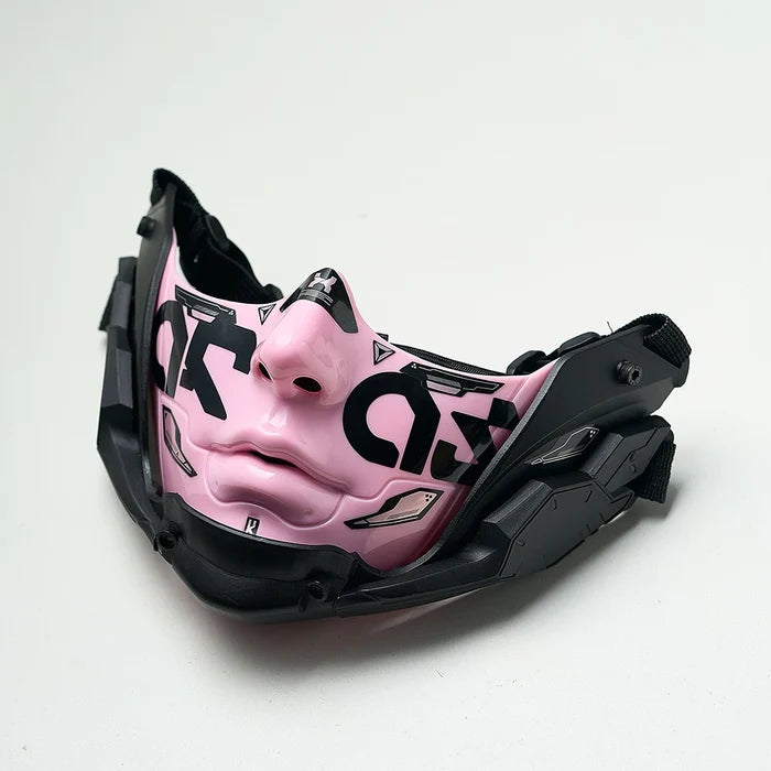 Cyberpunk Mecha Half Face Mask | Tactical Cosplay for Halloween & Raves