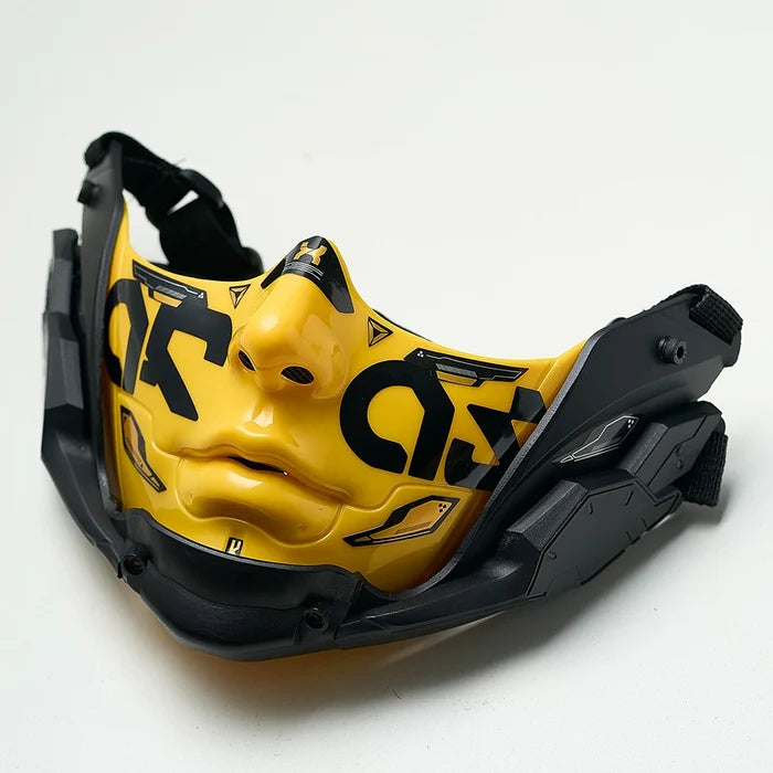 Cyberpunk Mecha Half Face Mask | Tactical Cosplay for Halloween & Raves