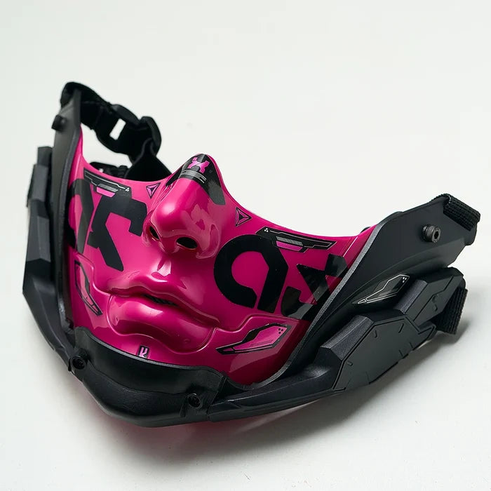 Cyberpunk Mecha Half Face Mask | Tactical Cosplay for Halloween & Raves