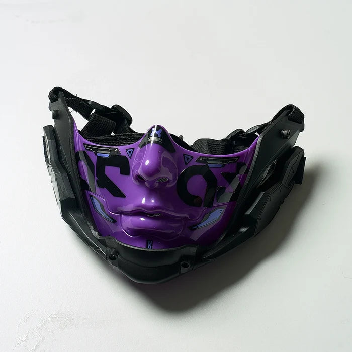 Cyberpunk Mecha Half Face Mask | Tactical Cosplay for Halloween & Raves
