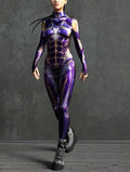 Cyberpunk Mechanical Zipper 3D Print Zentai Catsuit | Halloween Cosplay Bodysuit