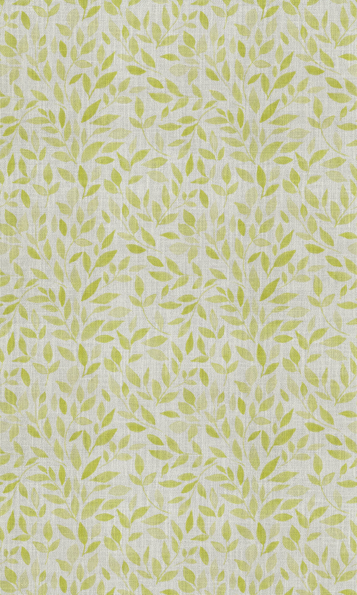 Botanical Print Fabric Material By the Metre (White/ Green)