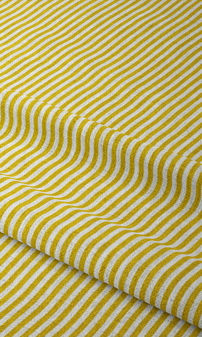 Striped Pinch Pleat, Rod Pocket, Eyelet Curtains (Yellow)