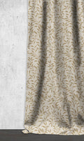 Dimout Floral Curtain Panels Cream/ Beige)