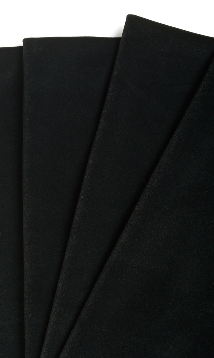 Velvet Window Treatments Fabric By the Metre (Black)