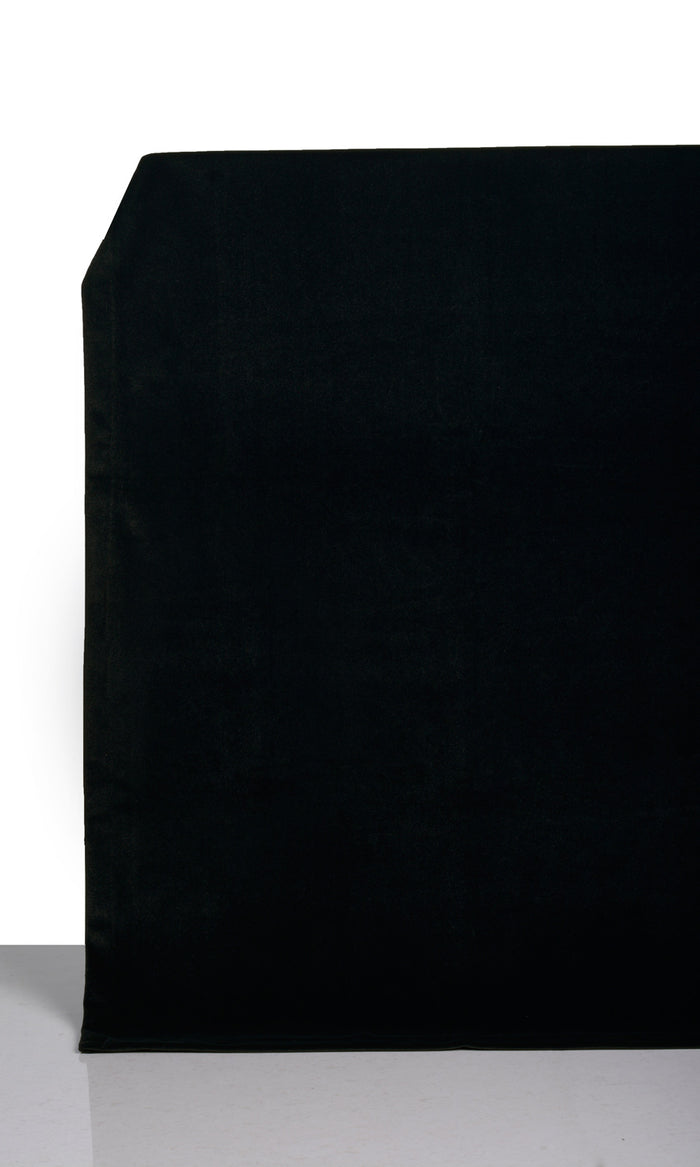 Velvet Home Textile Fabric Material By the Metre (Black)