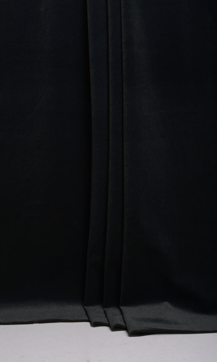 Velvet Fabric Material By the Metre (Black)