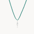 daydream memory braided cord necklace  - sterling silver, braided cord