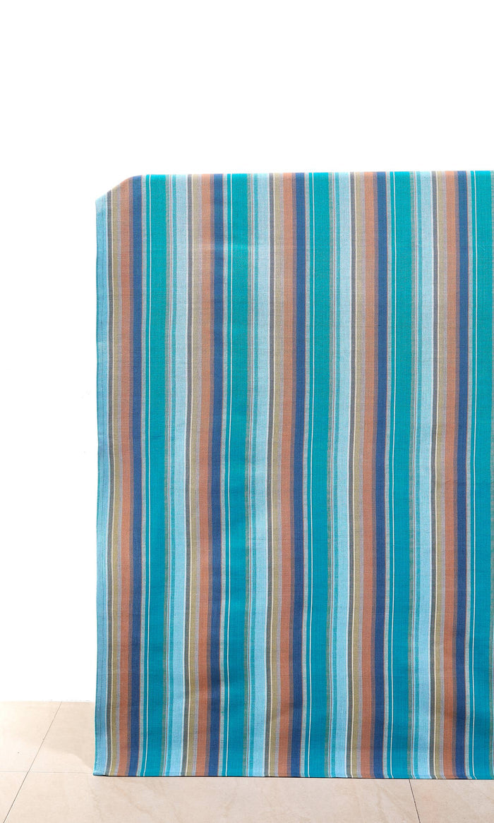 Cotton Curtain Panels for Living, Bedroom, Kitchen, Bathroom (Blue)
