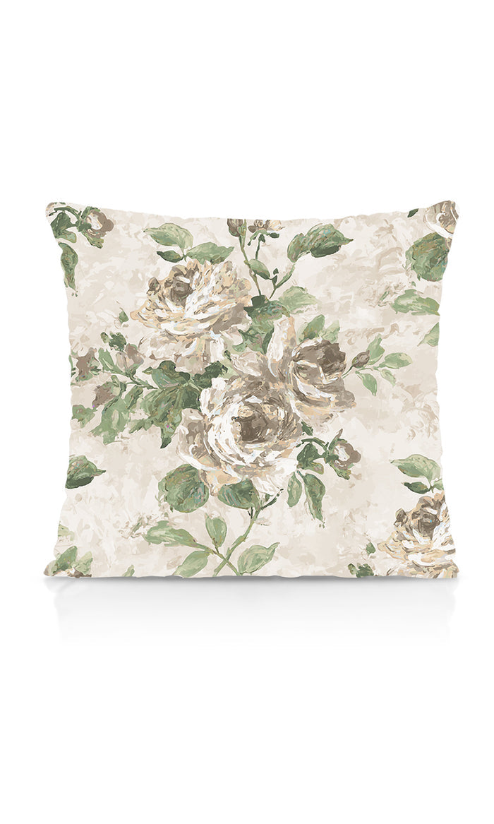 Dimout Floral Drapery (Green/ Grey) Extra Long Short Wide