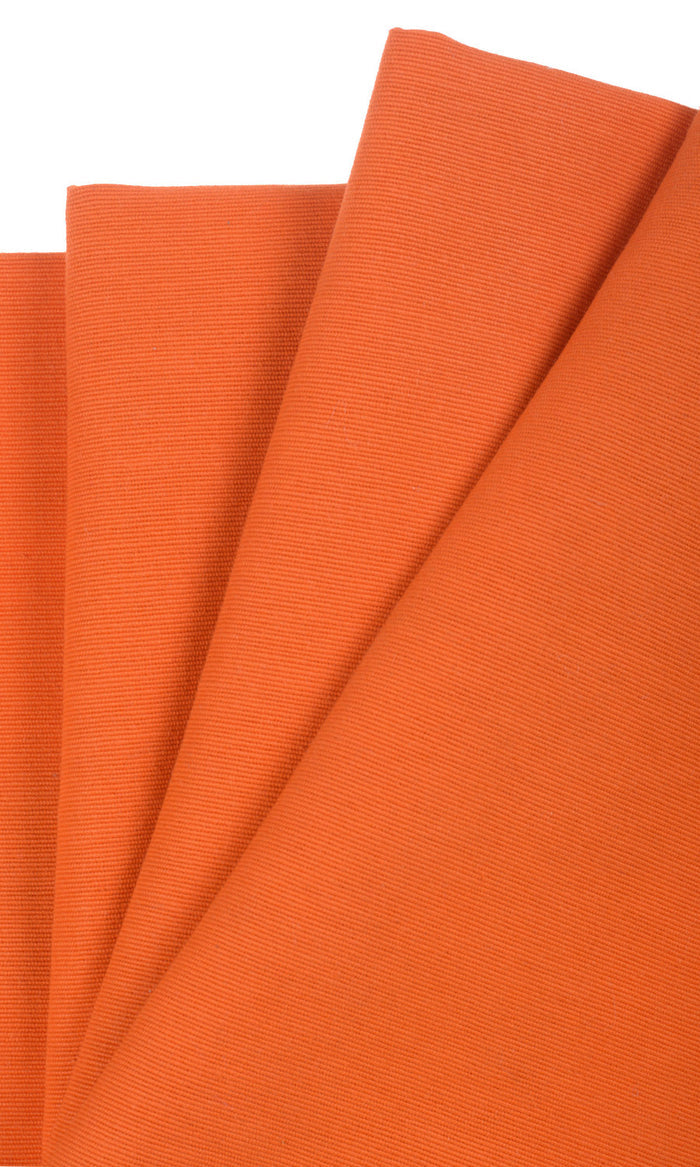 Cotton Pinch Pleat, Rod Pocket, Eyelet Curtains (Orange)