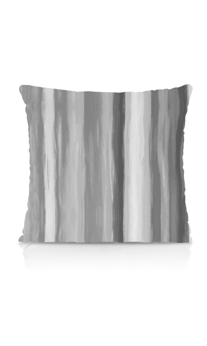 Dimout Striped Fabric Material By the Metre (Grey)