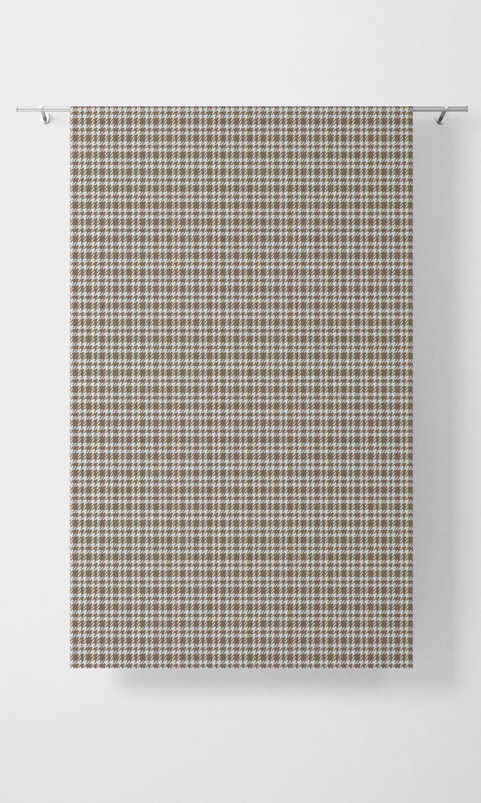 Check Patterned Fabric Material By the Metre (Cedar Brown)