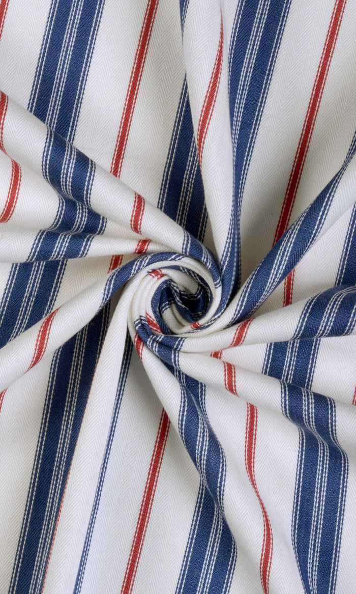 Cotton Made-to-Measure Curtains (Red/ Blue)