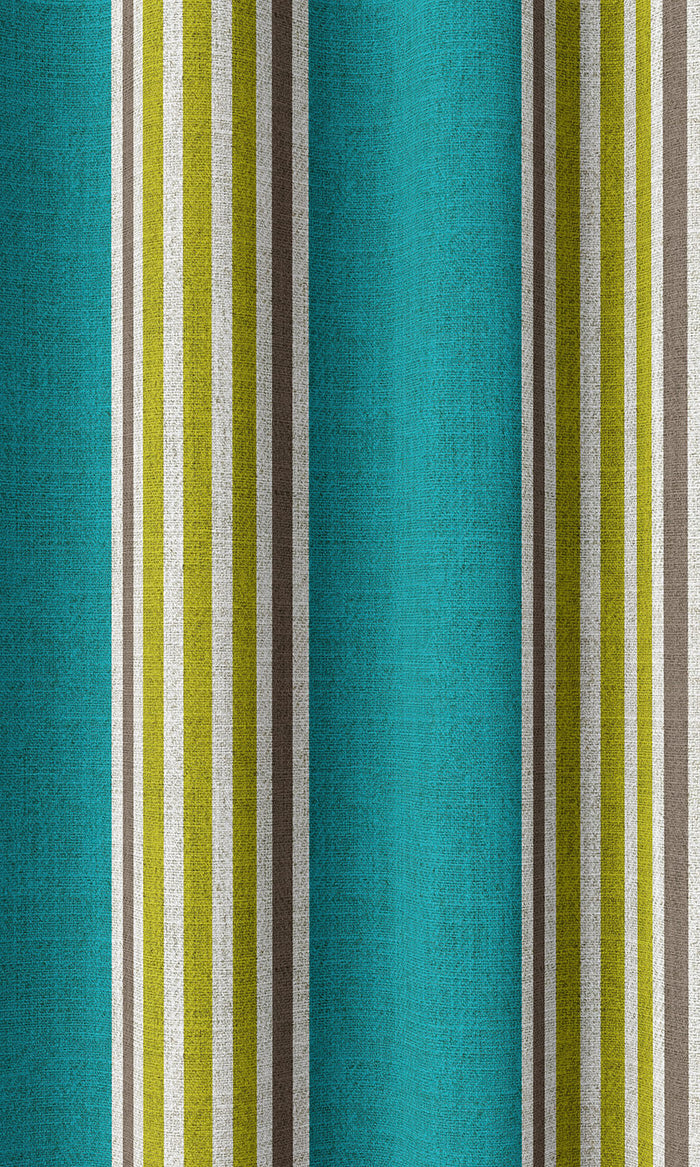 Modern Striped Curtains (Blue/ Green)