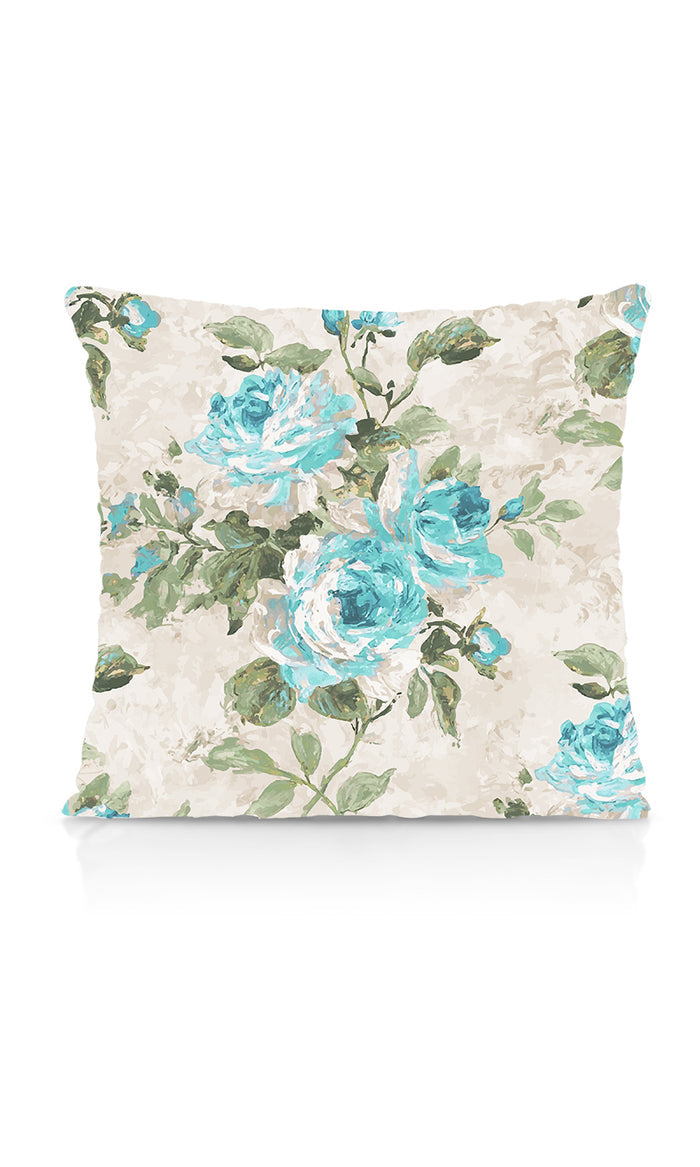 Floral Dimout Drapes (Blue/ White/ Green) Extra Long Short Wide
