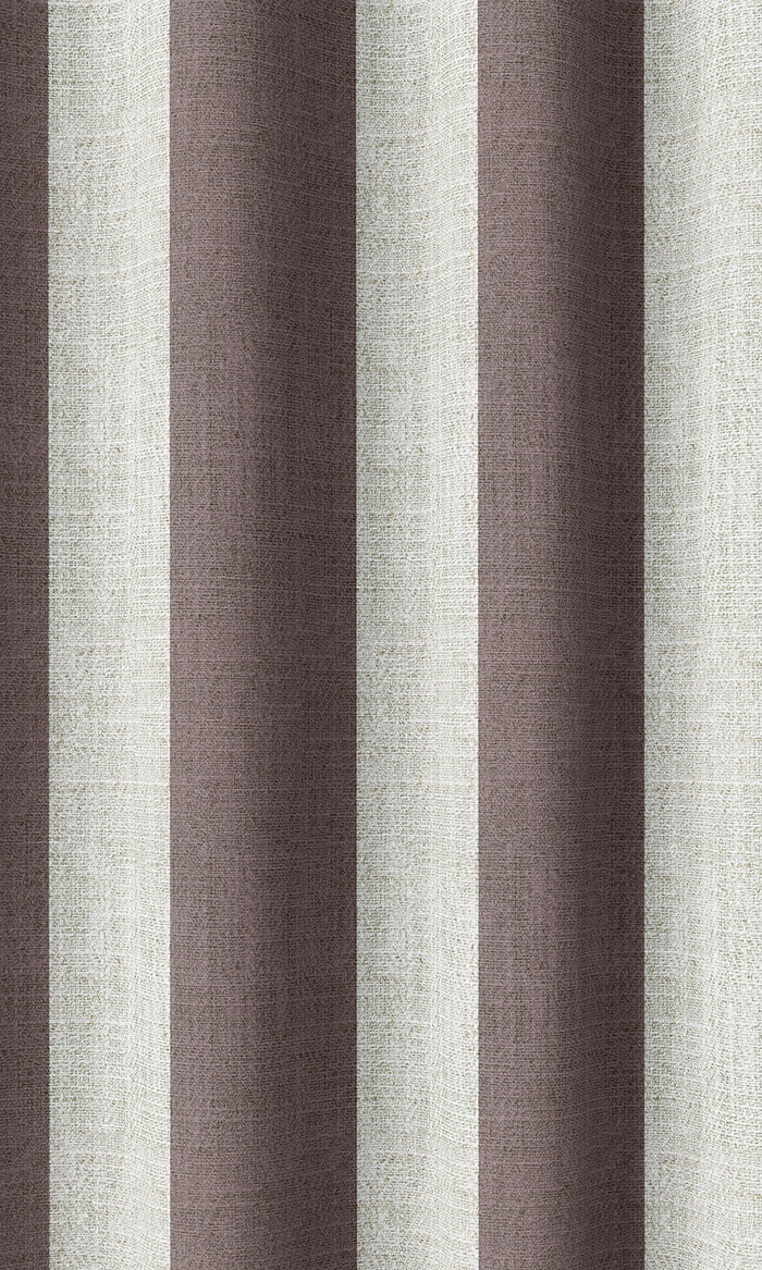 Striped Home Décor Fabric By the Metre (Plum Purple)