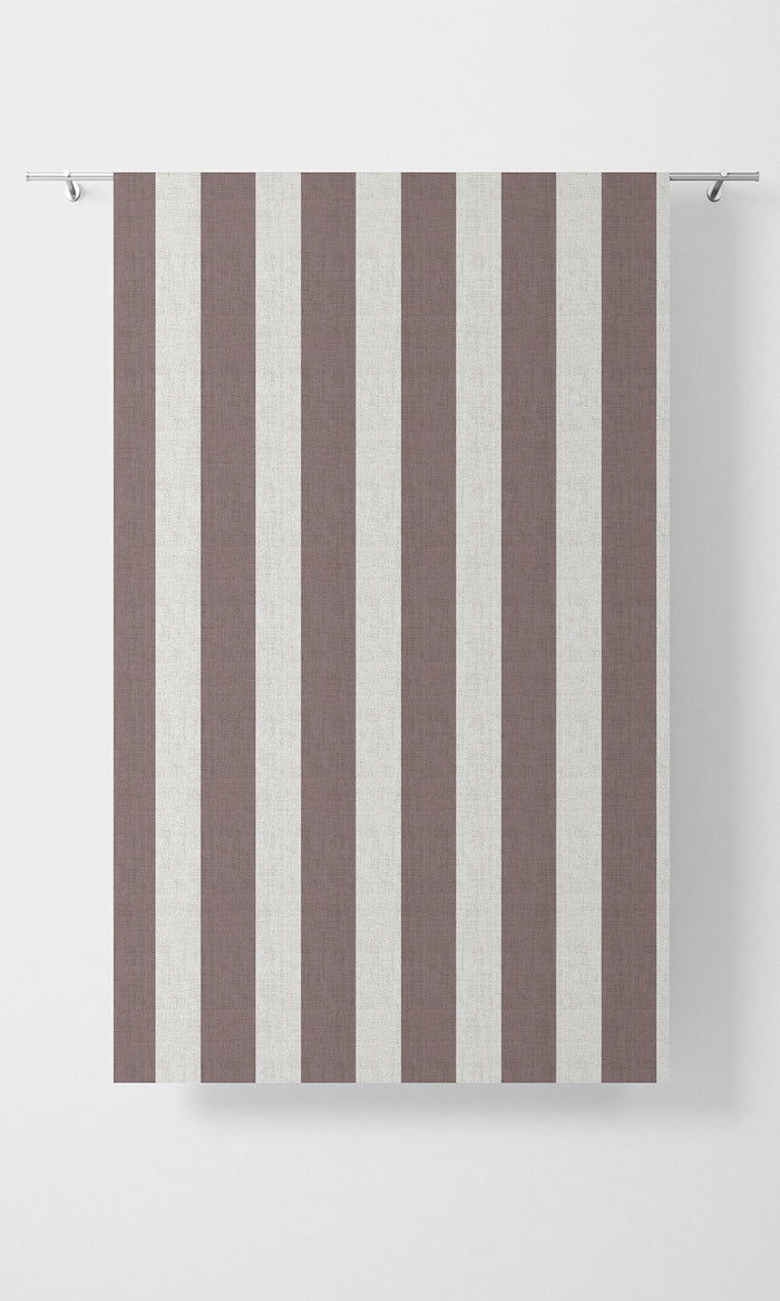 Striped Fabric Material By the Metre (Plum Purple)